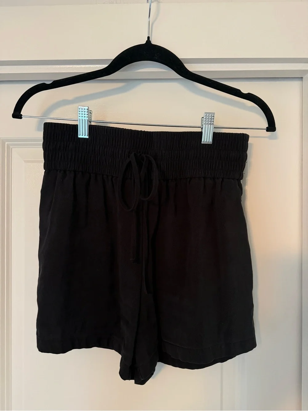 Open Edit Women's Black Drawstring Waist Shorts